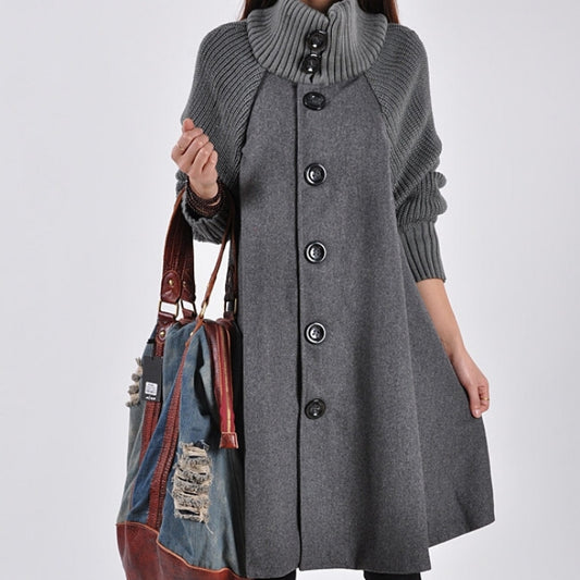 👗【M-5XL】Nov ležerni volnen plašč srednje dolžine