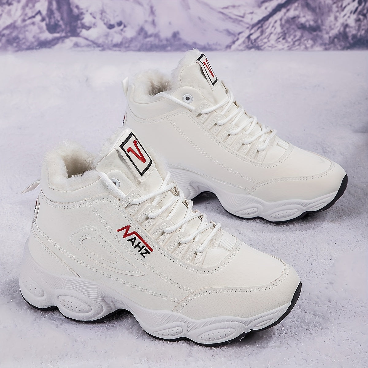 【35-41】 Téli cipő vastag plüss talppal nőknek