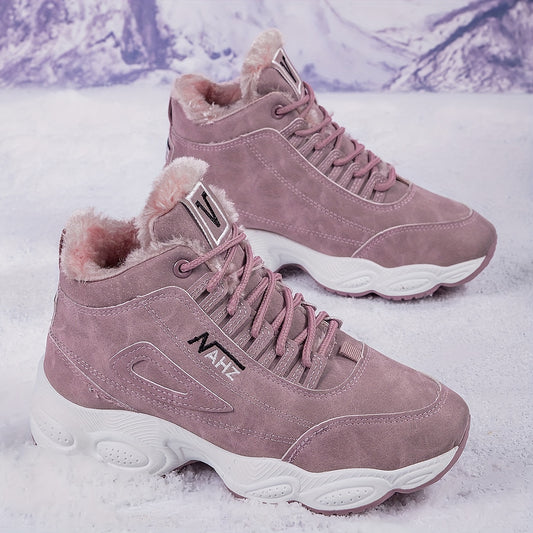 【35-41】 Téli cipő vastag plüss talppal nőknek