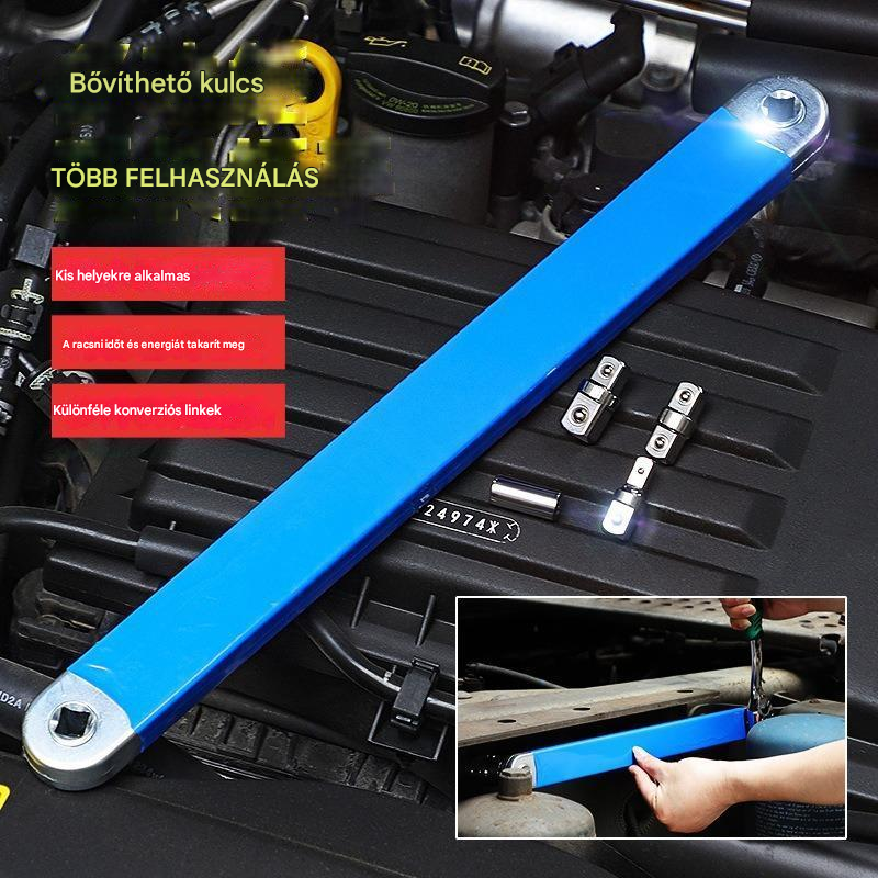 【🛠️5 darabos készlet】Többfunkciós, kihúzható racsnis villáskulcs