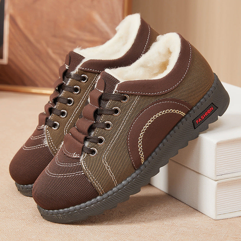 🏆【35-41】🔥Nowe, ciepłe, zimowe buty bawełniane, wyściełane polarem, płaskie i antypoślizgowe, idealne dla matek.