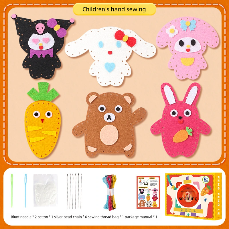 🧵Komplet za šivanje "naredi sam", ročno izdelan, primeren za otroke