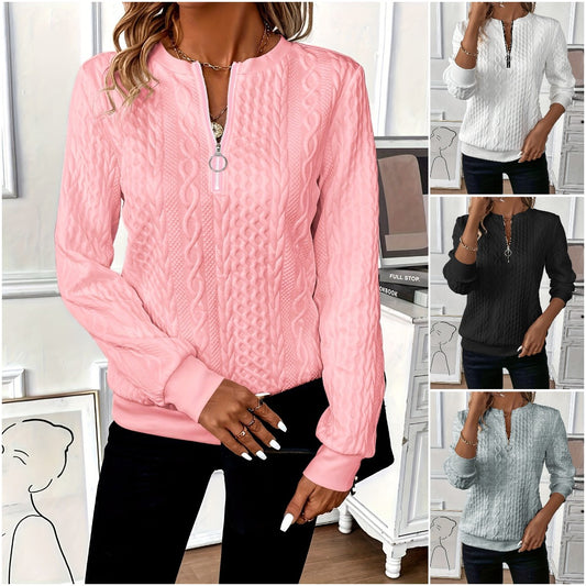 🎀🎀【meleg süteményként eladó】🌸🌸2025-es európai és amerikai alkalmi női steppelt cipzáras kapucnis pulóver