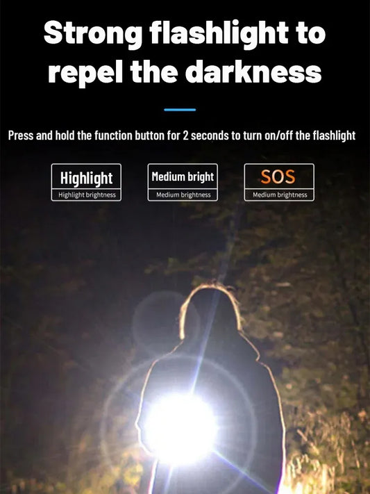 🎁🎁2 az 1-ben íves önvédelmi zseblámpa