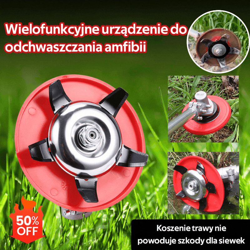 【2 ostrza + osłona】Wielofunkcyjne amfibie urządzenie do pielenia
