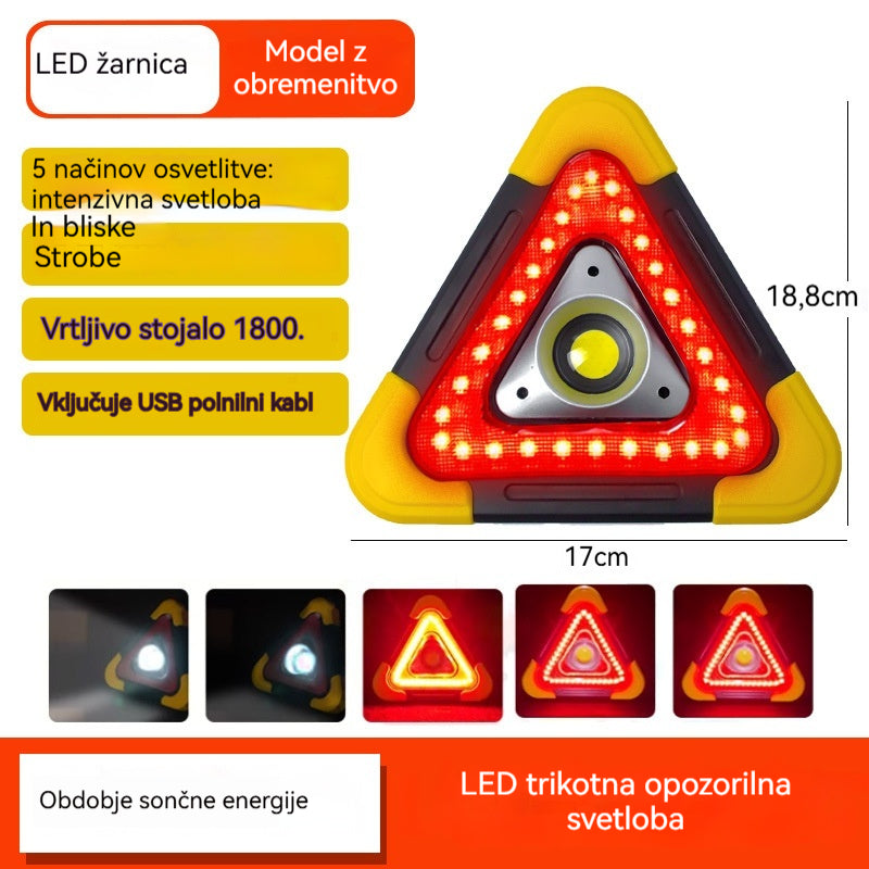 🔥Nov izdelek 2026🔥 Tri-v-enem solarni trikotnik za nujne primere