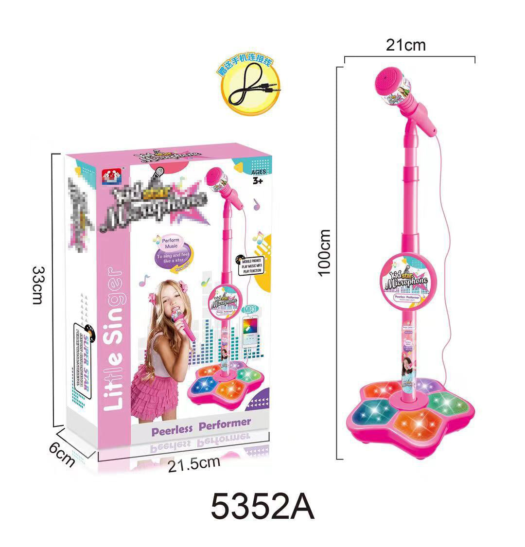 💥🔥Komplet mikrofonov, komplet karaoke naprave z lučko