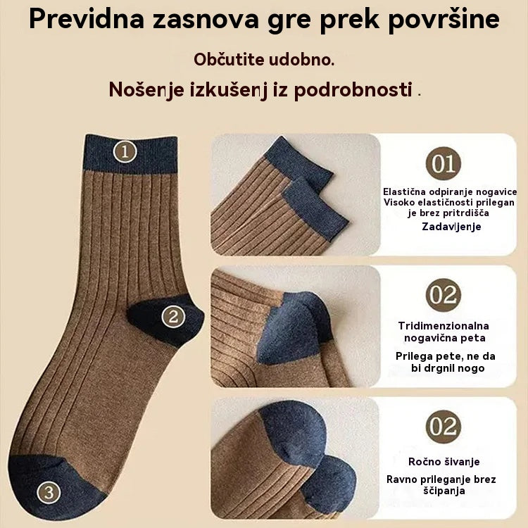 【10 parov】Moške tople deodorantne nogavice, ki vpijajo pot
