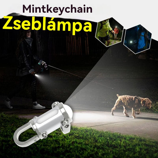 🔥【Vásároljon 1-et, kapjon 1-t ingyen】🔥2 db Szuperfényes, 1200lm-es vízálló mini kulcstartós zseblámpa