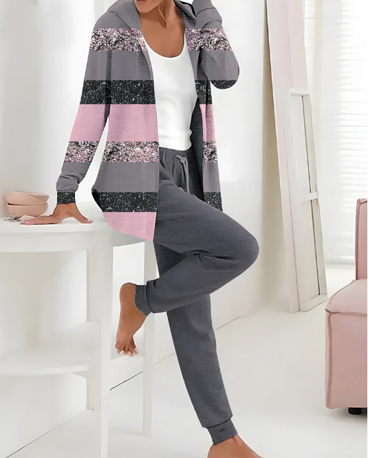 💃 Nova ponudba, Dvodelni komplet 💖 Nov preprost bombažni komplet za jesen in zimo 2025