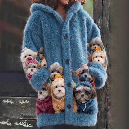 【S-5XL】Luštna plišasta jakna s kapuco in flis podlogo.