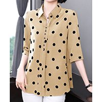 【M-5XL】 Szyfonowa koszula z eleganckim półrękawkiem