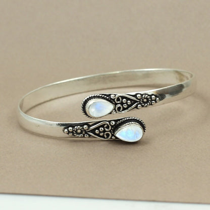 🔥✨【2 sztuki w zestawie】Średnia cena: 49.5 zł/sztuki , bransoletka w stylu vintage S925 ze srebra i zielonego agatu