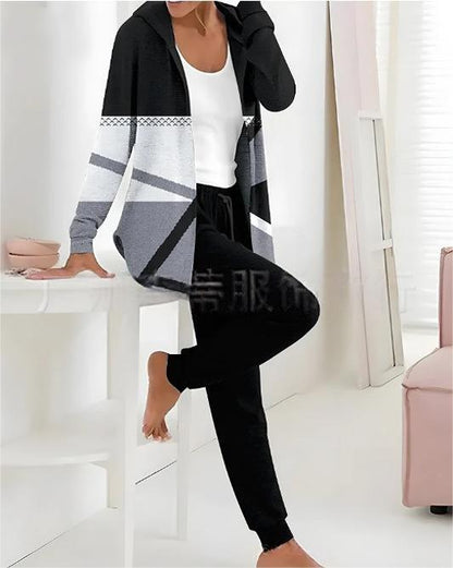 💃 Nova ponudba, Dvodelni komplet 💖 Nov preprost bombažni komplet za jesen in zimo 2025