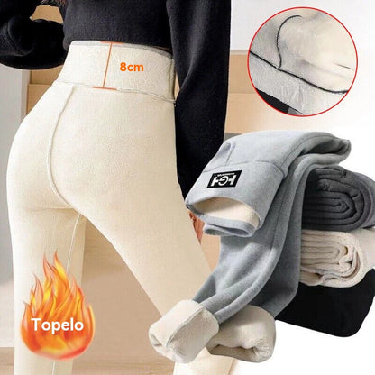 🔥🔥 2025 jesenske in zimske kašmiraste tople legice z visokim pasom