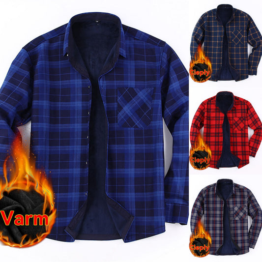 🔥【S-3XL】Ciepła koszula z długim rękawem na jesień i zimę