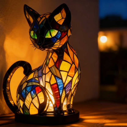 Gyanta díszek, LED éjszakai fény, művészet, állatszobor, kreatív dekoráció irodába, otthonra, USB porttal ellátott kapcsoló