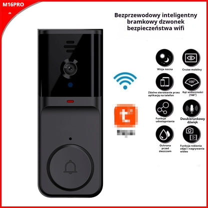 🔥Bezprzewodowa kamera dzwonka: 1080P, kąt widzenia 170°, ekran 4,3 cala, wodoodporność IPX65, tryb nocny