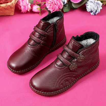 🔥【35-40】 Őszi és téli női csúszásmentes, puha talpú, vastag bársony pamutcsizma