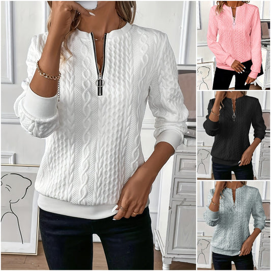 🎀🎀【meleg süteményként eladó】🌸🌸2025-es európai és amerikai alkalmi női steppelt cipzáras kapucnis pulóver