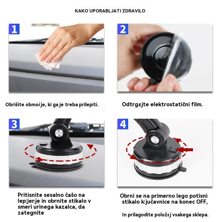 🚗Praktično in prenosno držalo za telefon v avtomobilu, največja nosilnost 5 kg!