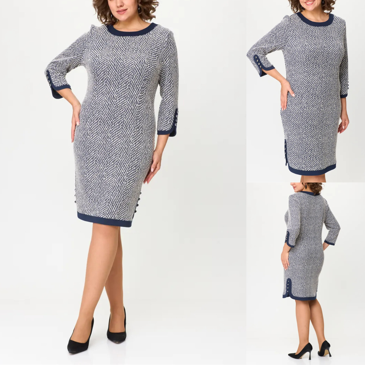 🔥🌈【S-5XL】2025 wysokiej jakości nowa elegancka sukienka retro slim fit na jesień i zimę