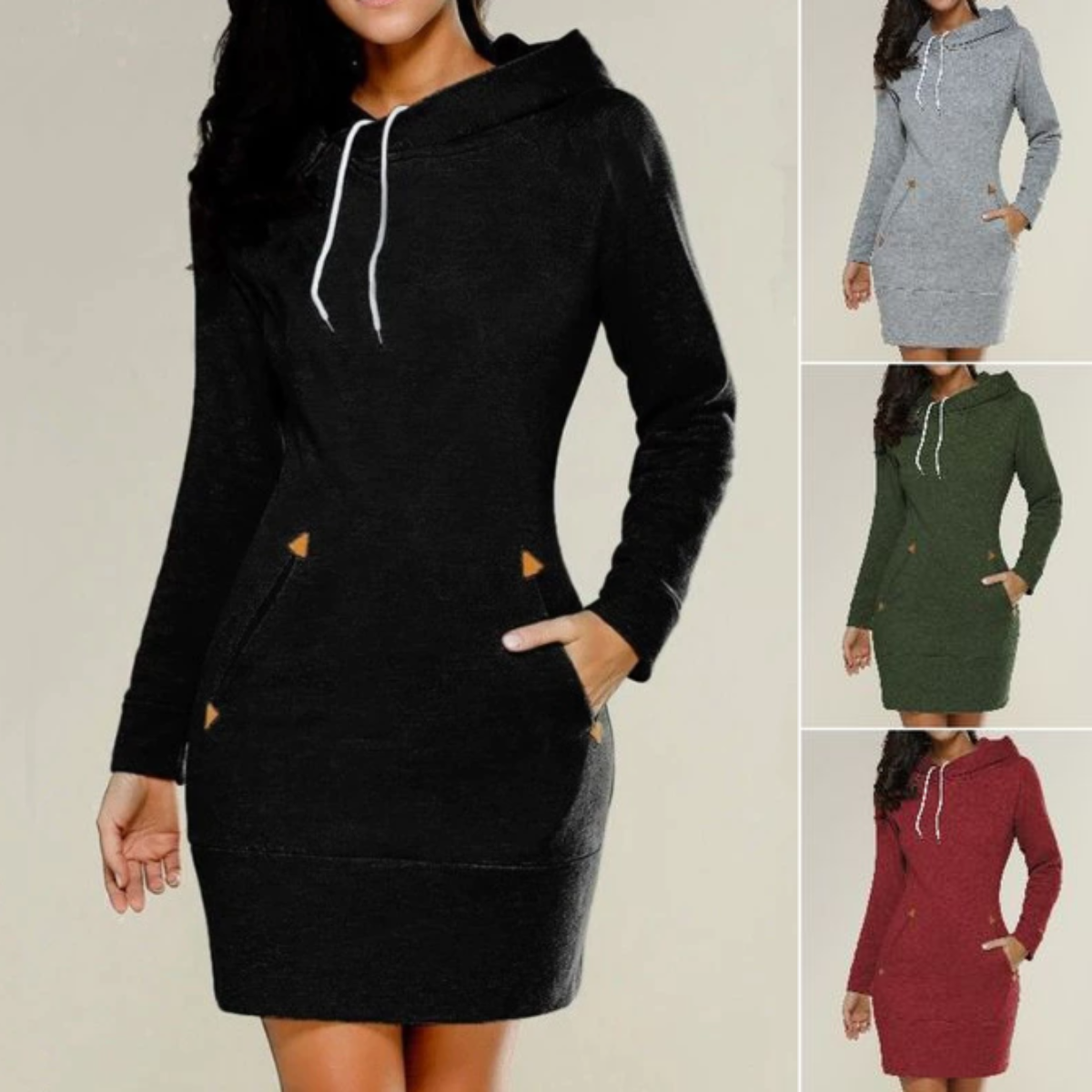 🔥🔥【S-5XL】2025 nowa jesienna damska spódnica dresowa z długimi rękawami i kapturem