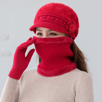 💥【Sapkák + Sálak + Kesztyűk】 Stílusos plüss sapka őszre és télre