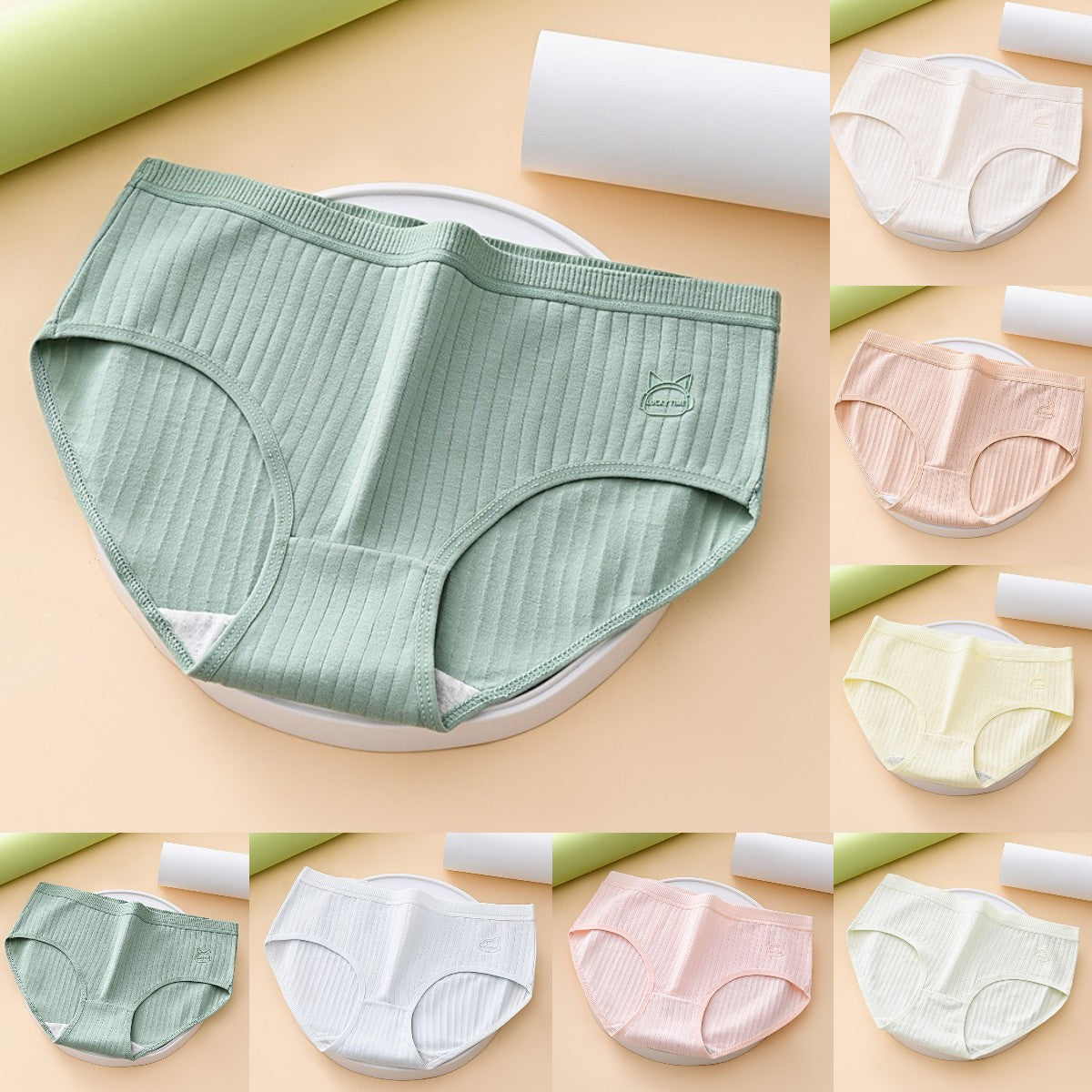 【🔥7 szt.】Prosta i zaawansowana damska bielizna antybakteryjna z wysokim stanem, odpowiednia dla kobiet o wadze 35–90 kg
