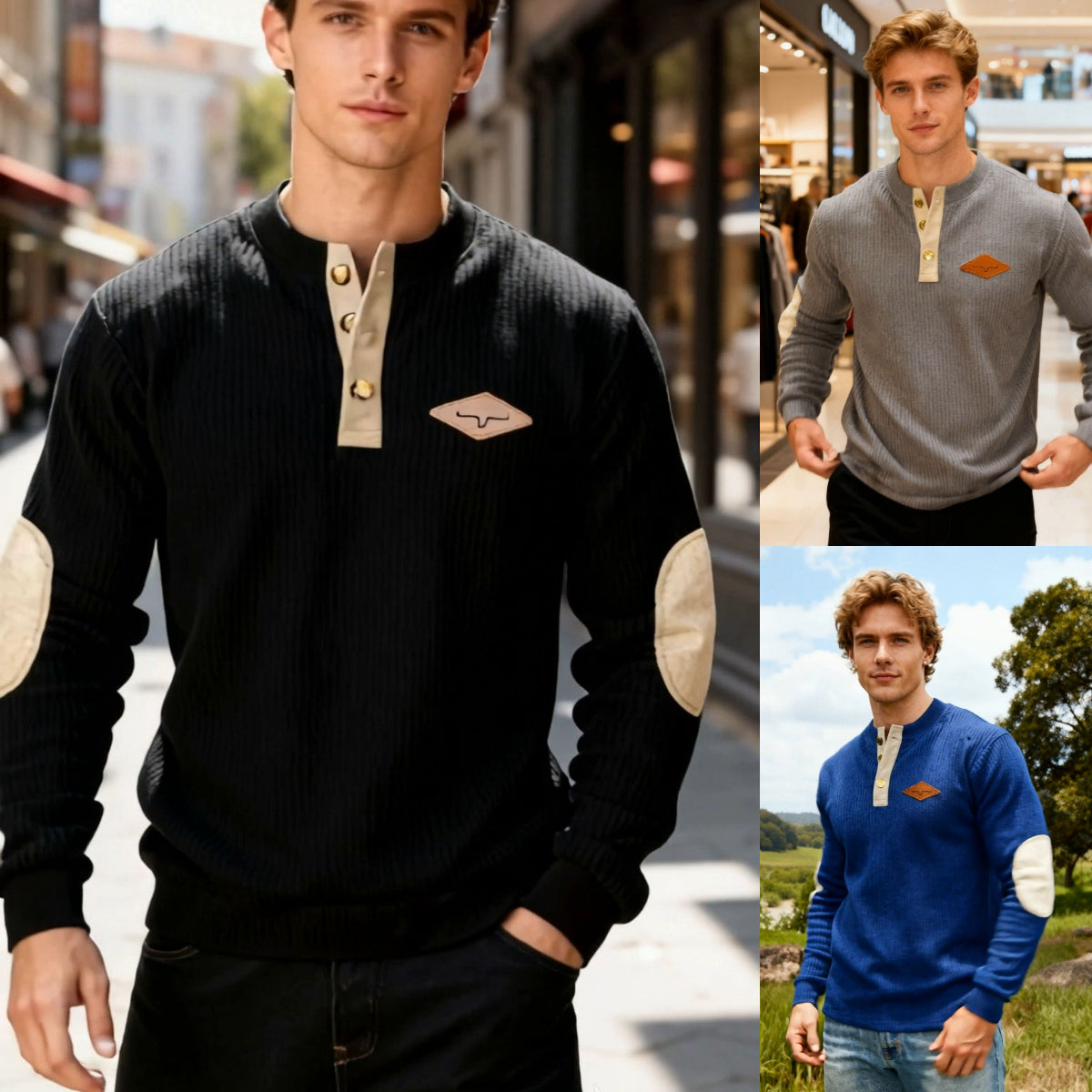 🔥【S–3XL】Nowa męska bluza z długim rękawem, jesień/zima 2026