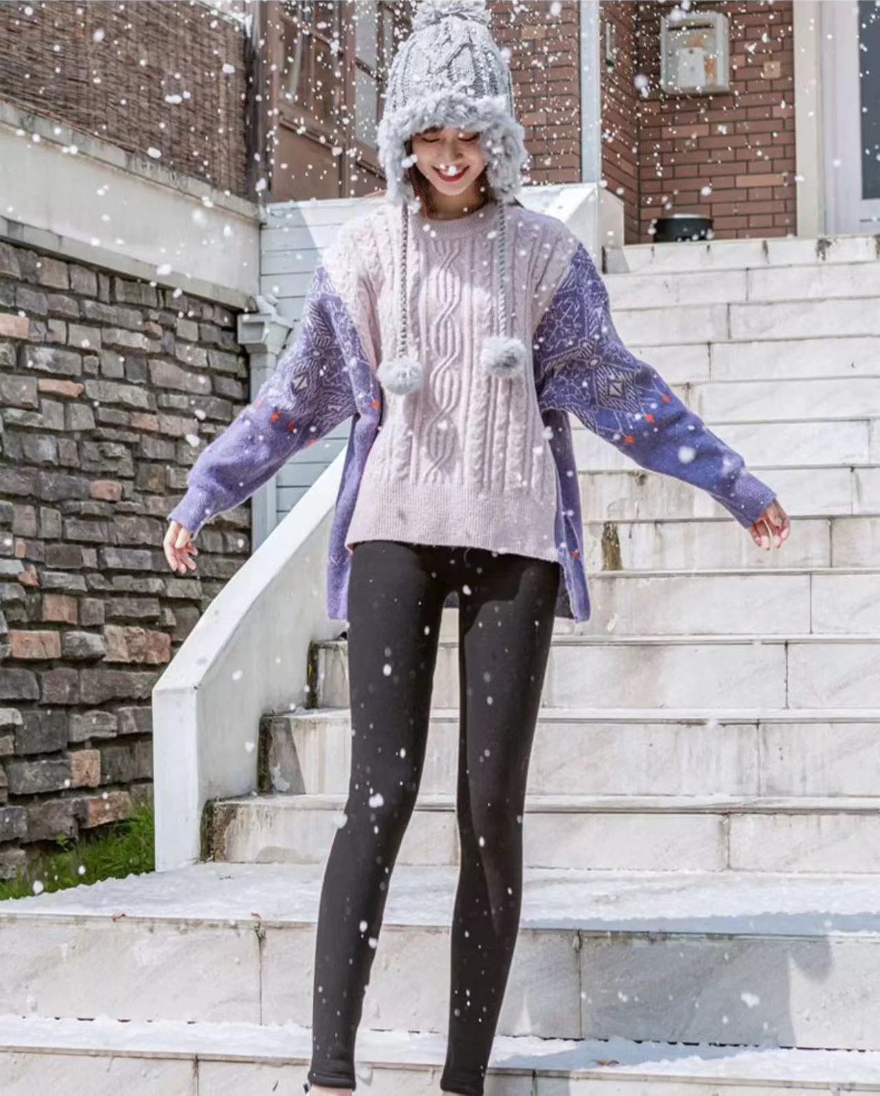 ✨⛄【Vásárolj egyet, kapsz egyet ingyen🔥】【S-5XL】Meleg gyapjú leggings nőknek - kötelező darab a 2025-ös őszi/téli szezonban-U