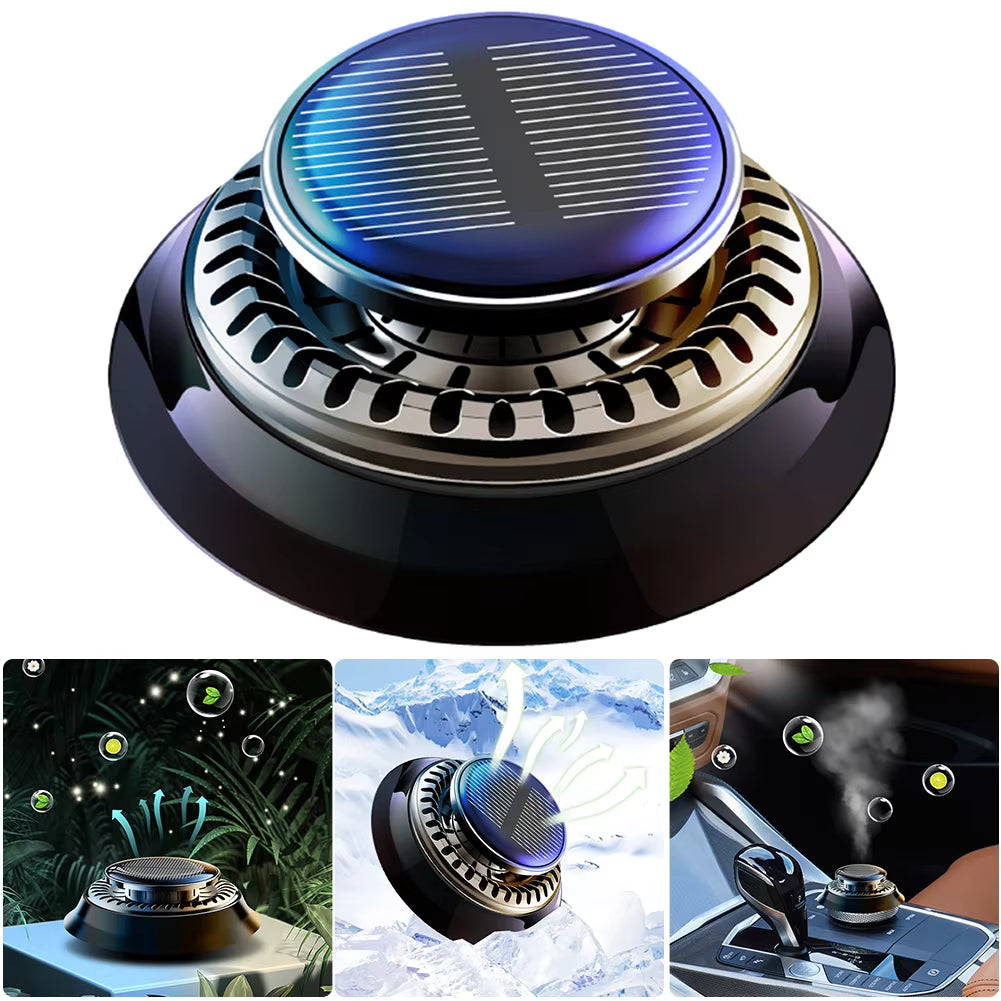 ⛄🚗 Napelemes UFO autóillatosító, autós kiegészítő, felszerelhető illatdiffúzor, forgó dekoráció