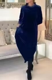 🌈🍃【S-5XL】2025 wczesna wiosna nowa wysokiej jakości aksamitna elegancka sukienka retro