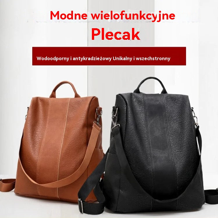 🎒Stylowy, wielofunkcyjny plecak damski wykonany z miękkiej skóry - można nosić na jednym lub na obu ramionach
