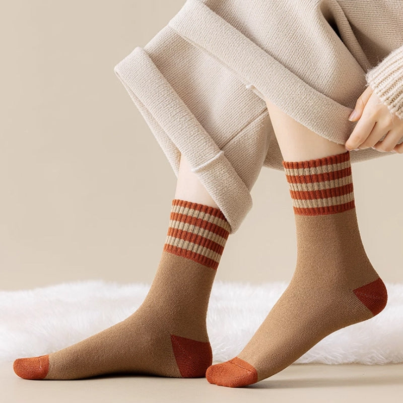 【🔥10 pár】🎁Meleg és szigetelő vastag téli pamut zokni