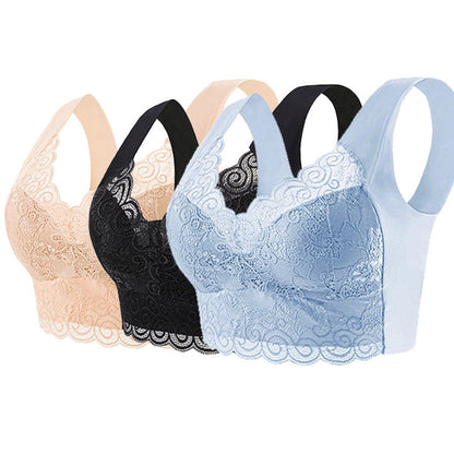 【40kg-110kg】Új kényelmes és légáteresztő női melltartó (6 darab)>40 év feletti nők számára alkalmas