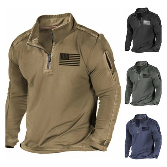 2025 moški taktični pulover z dolgimi rokavi za prosti čas
