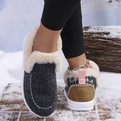 👞【36-43】Jesienno-zimowe nowe damskie krótkie buty i śniegowce z podszewką pluszową