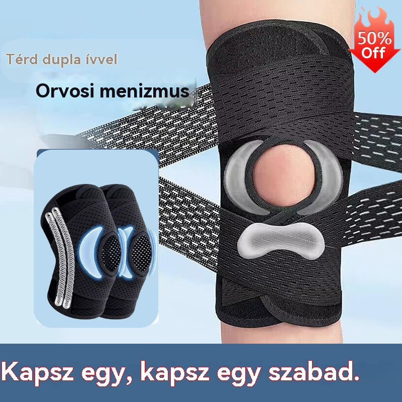 🦵【Vásárolj egyet, kapj egyet ingyen】 Kétkaros térdpad, alkalmas futásra, kerékpározásra, labdarúgásra és más sportokra