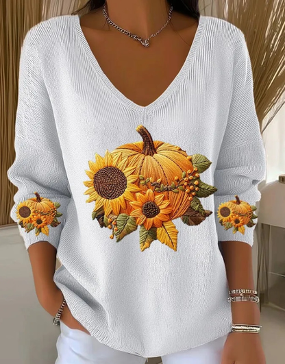 🔥【S-5XL】Modny dzianinowy sweter z nadrukiem