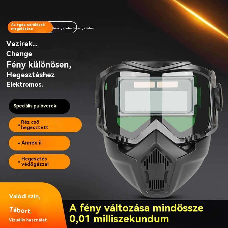 🔥 😎Teljesen automatikus hegesztősisak cserélhető lámpával, fejre szerelhető, védőálarc hegesztőknek