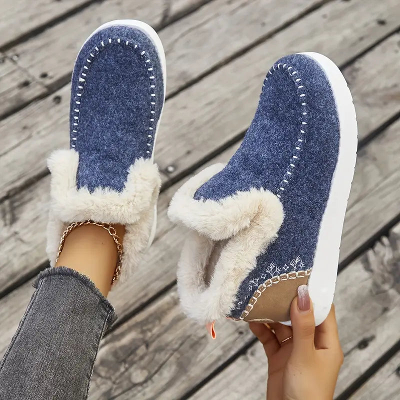 👞【36-43】Jesienno-zimowe nowe damskie krótkie buty i śniegowce z podszewką pluszową