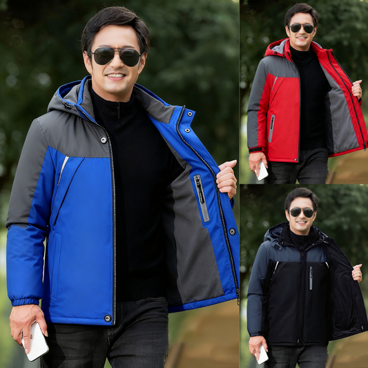 🔥【L-6XL】Moška debela žamet vodoodporna in odporna proti zmrzovanju jakna