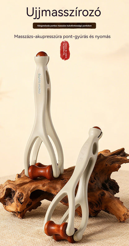 🌿【Vásárolj 1-et és kapsz 1-et ingyen】 Tömörfa ujjmasszírozó: A természetes fa görgők segítenek felszabadítani az ízületi meridiánokat és enyhíteni a kézfáradtságot. 🌿