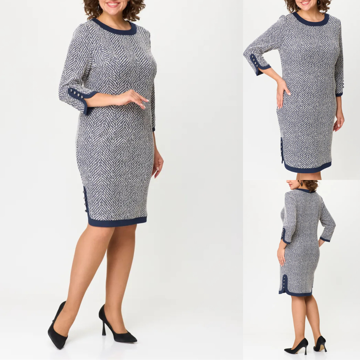 🔥🌈【S-5XL】2025 wysokiej jakości nowa elegancka sukienka retro slim fit na jesień i zimę