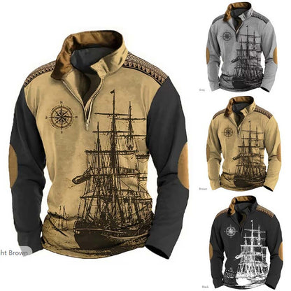 🔥【XS-5XL】2025 puha és kényelmes férfi 3D nyomtatott cipzáras kapucnis pulóver