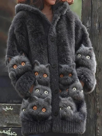 【S-5XL】 Imádnivaló plüss kabát kapucnival és polár béléssel.