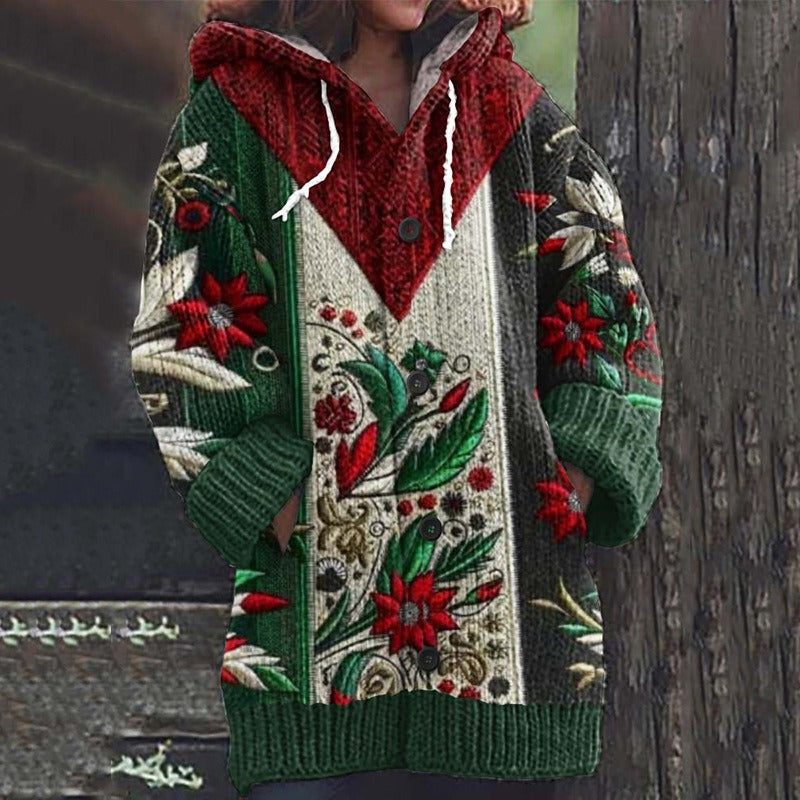 🎀Nowa, ciepła, dzianinowa kurtka damska w stylu retro na jesień i zimę 2025