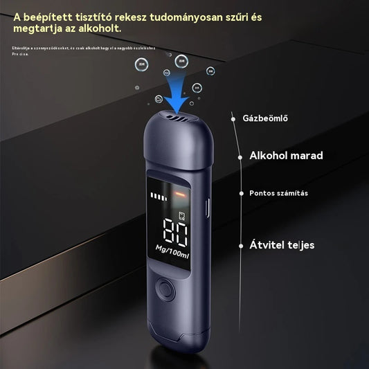 🍷 Hordozható, nagy pontosságú alkoholszint-mérő – Tudd meg a szinted vezetés előtt