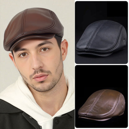 🧢Kültéri bőr sapkák férfiaknak téli beretek férfiaknak meleg fülvédők